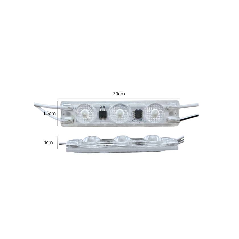 Modulo LED 220V 2W 3LED Luz Fria 6500K Ip65 200Pcs