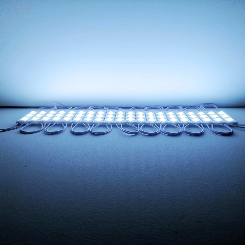 Modulo LED Dc12V 1W 3LED Luz Fria 6500K Ip65 200Pcs