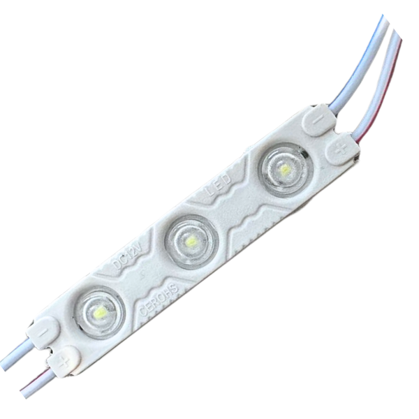 Modulo LED Dc12V 1W 3LED Luz Fria 6500K Ip65 200Pcs