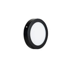 Panel Sobrepuesto Redondo Negro 12W Frio 6500K