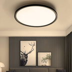 Panel LED Negro Sobrepuesto Redondo Slim 36W+36W 400Mm 3000-4000-6500K