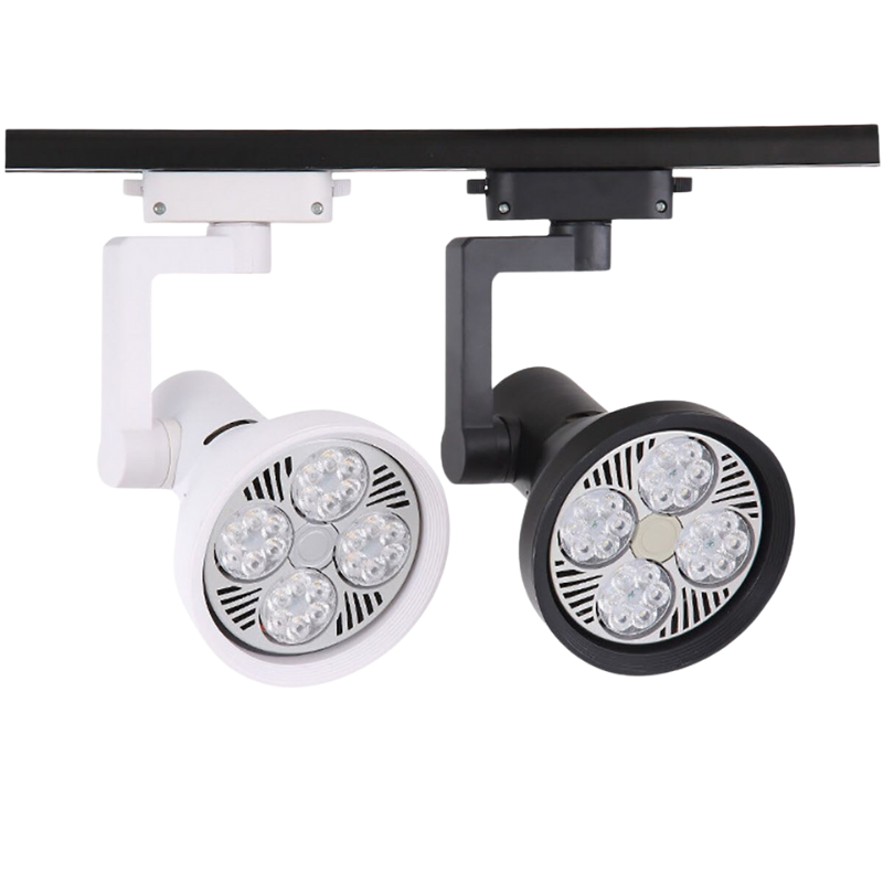 Foco Trifásico Negro Porta Ampolleta E27 Haedi Ii