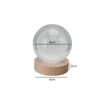 Lámpara De Mesa LED Bola De Cristal 6" Amor 3000K Dc5V Usb 1W