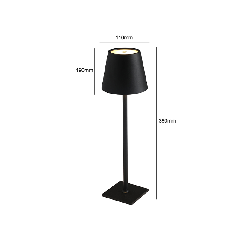 Lampara Recargable Negra 1W 5V 3K/4/6K Modelo Gliese