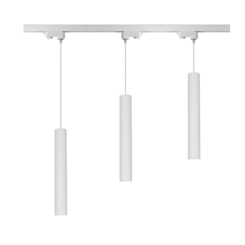 Lampara Blanca Porta Gu10 A Riel Modelo Enif